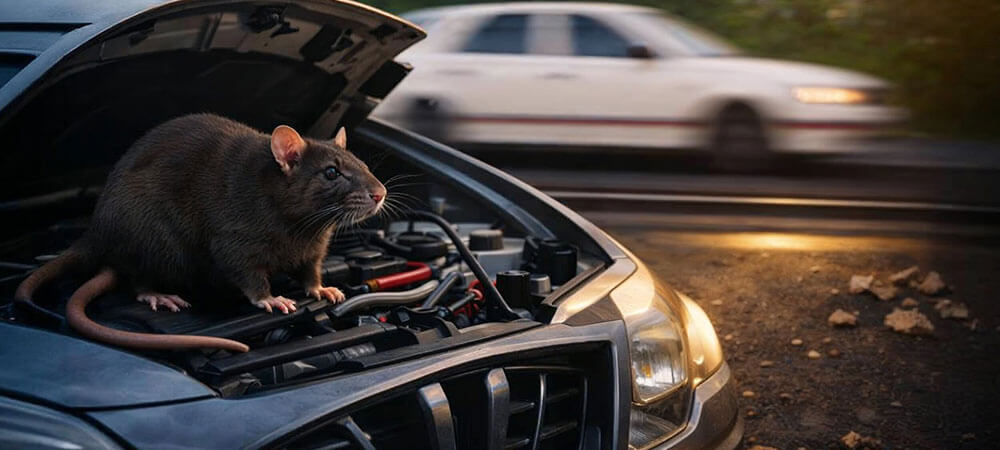 Protect your vehicle from costly damage with CARCAT, the ARAI-certified ultrasonic rat repellent for car engines. Learn the warning signs of rodents in your engine bay and how to prevent chewed wires and electrical failures with 24/7, pet-safe protection.